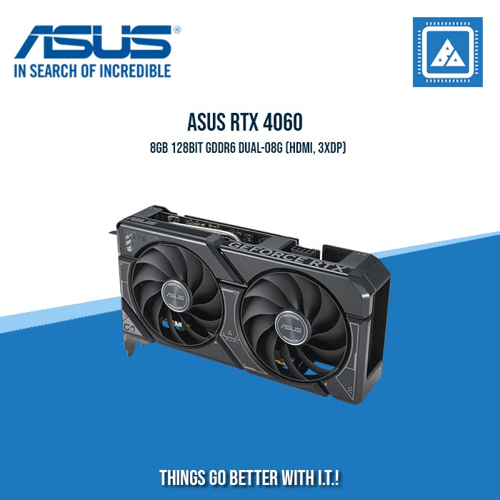 ASUS RTX 4060 8GB 128BIT GDDR6 DUAL-O8G (HDMI, 3XDP)