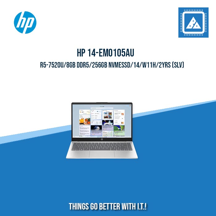 HP 14-EM0105AU R5-7520U/8GB DDR5/256GB NVMeSSD | BEST FOR STUDENT AND FREELANCERS LAPTOP