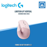 LOGITECH LIFT VERTICAL ERGONOMIC MOUSE (ROSE)