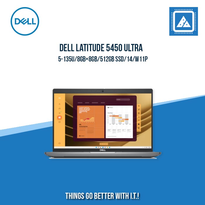 DELL LATITUDE 5450 ULTRA 5-135U/8GB+8GB/512GB SSD/14/W11P | BEST FOR OFFICE WORK AND STUDENTS
