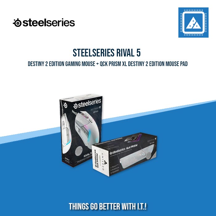 STEELSERIES RIVAL 5 DESTINY 2 EDITION GAMING MOUSE + QCK PRISM XL DESTINY 2 EDITION MOUSE PAD