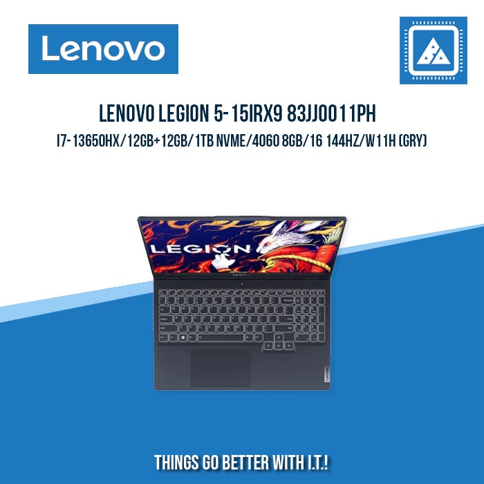 LENOVO LEGION 5-15IRX9 83JJ0011PH I7-13650HX/12GB+12GB/1TB NVME/4060 8GB | BEST FOR GAMING AND EDITING LAPTOP