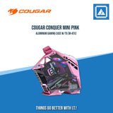 COUGAR CONQUER MINI PINK EDITION ALUMINUM GAMING CASE W/TG (M-ATX)