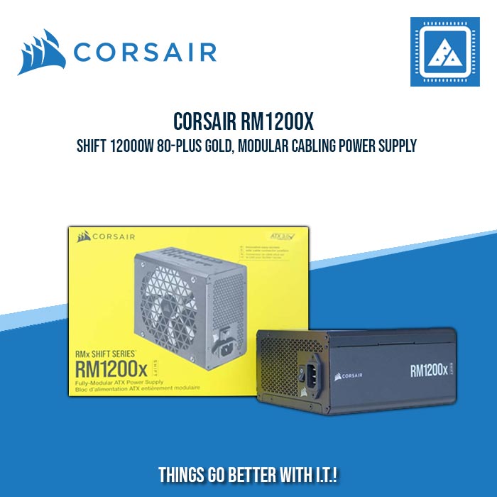 CORSAIR RM1200X SHIFT 12000W 80-PLUS GOLD, MODULAR CABLING POWER SUPPLY