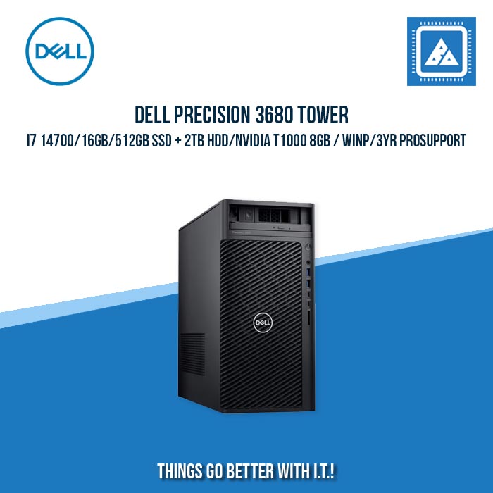 DELL PRECISION 3680 TOWER I7 14700/16GB/512GB SSD + 2TB HDD/NVIDIA T1000 8GB | WORKSTATION DESKTOP COMPUTER