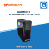 COUGAR CASE MX331-T / MID TOWER / Mini ITX / Micro ATX / ATX MOTHERBOARD TYPE TEMPERED GLASS