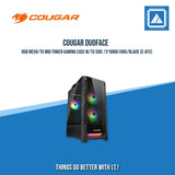 COUGAR DUOFACE RGB MESH/TG MID-TOWER GAMING CASE W/TG SIDE /3*ARGB FANS (E-ATX)