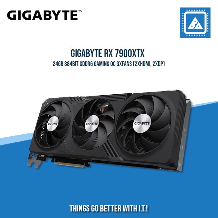 GIGABYTE RX 7900XTX 24GB 384BIT GDDR6 GAMING OC 3XFANS (2XHDMI, 2XDP)