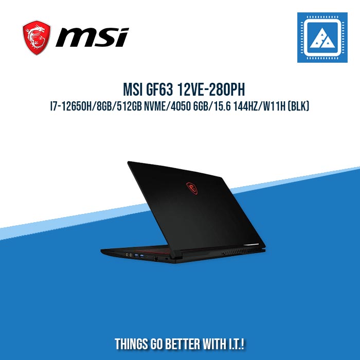 MSI GF63 12VE-280PH I7-12650H/8GB/512GB NVME/4050 6GB | BEST FOR GAMING AND AUTOCAD LAPTOP