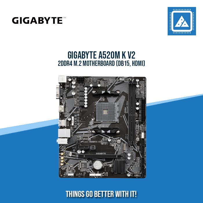 GIGABYTE A520M K V2 2DDR4 M.2 MOTHERBOARD (DB15, HDMI)