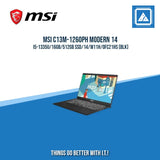 MSI C13M-1260PH MODERN 14 I5-1335U/16GB/512GB SSD/14/W11H | BEST FOR STUDENTS AND FREELANCERS LAPTOP