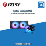 MSI MAG CORELIQUID C240 2X120MM FAN/120X120X25MM ARGB LIQUID CPU COOLER