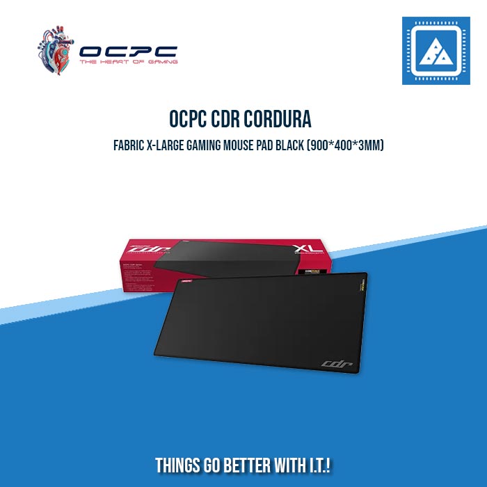 OCPC CDR CORDURA FABRIC GAMING MOUSE PAD BLACK(LARGE 450*400*3MM| X-LARGE 900*400*3MM)