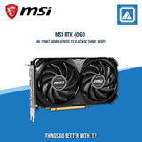 MSI RTX 4060 8G 128BIT GDDR6 VENTUS 2X BLACK OC (HDMI, 3XDP)