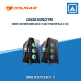 COUGAR DUOFACE PRO RGB MESH MID-TOWER GAMING CASE W/ TG SIDE/4*ARGB FAN/BLACK (E-ATX)