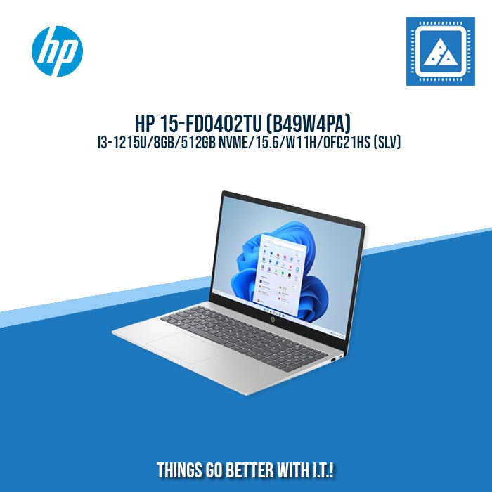 HP 15-FD0402TU (B49W4PA) I3-1215U/8GB/512GB NVME/15.6/W11H/ BEST FOR STUDENTS LAPTOP