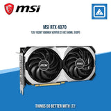 MSI RTX 4070 12G 192BIT GDDR6X VENTUS 2X OC (HDMI, 3XDP)