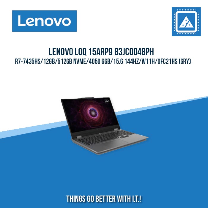 LENOVO LOQ 15ARP9 83JC0048PH  R7-7435HS/12GB/512GB NVME/4050 6GB | BEST FOR GAMING AND AUTOCAD LAPTOP