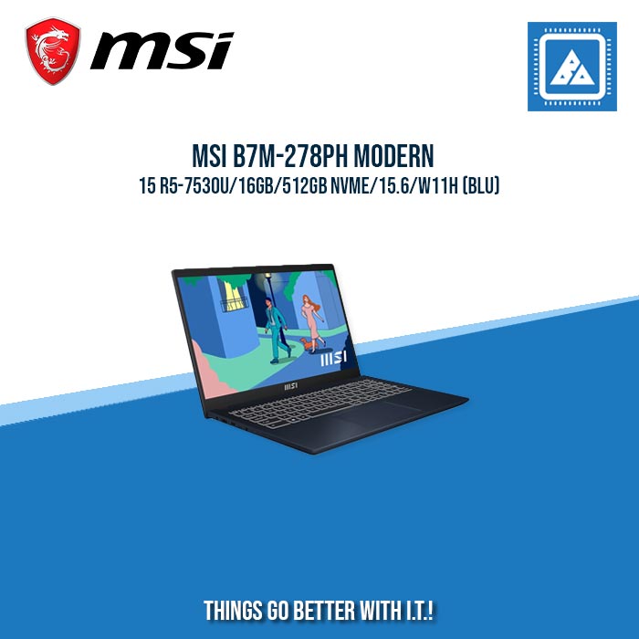 MSI B7M-278PH MODERN 15 R5-7530U/16GB/512GB NVME | BEST FOR FREELANCERS LAPTOP