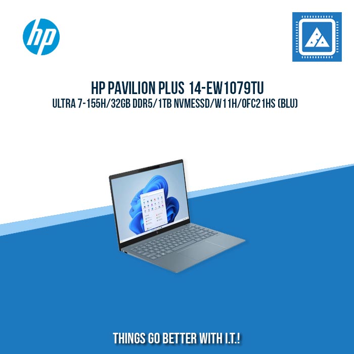 HP PAVILION PLUS 14-EW1079TU ULTRA 7-155H/32GB DDR5/1TB NVMeSSD | BEST FOR FREELANCER AND STUDENT LAPTOP