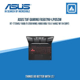 ASUS TUF GAMING FA507NV-LP053W R7-7735HS/16GB/512GB NVME/4060 8GB | BEST FOR GAMING AND AUTOCAD ALPTOP