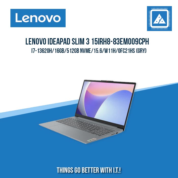 LENOVO IDEAPAD SLIM 3 15IRH8-83EM009CPH I7-13620H/16GB/512GB NVME | BEST FOR FREELANCERS LAPTOP