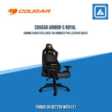 COUGAR ARMOR-S ROYAL GAMING CHAIR STEEL BASE/4D-ARMREST/PVC-LEATHER (GOLD)