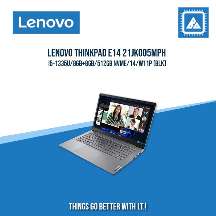 LENOVO THINKPAD E14 21JK005MPH I5-1335U/8GB+8GB/512GB NVME | BEST FOR ENTREPRENEURS AND CORPORATES LAPTOP