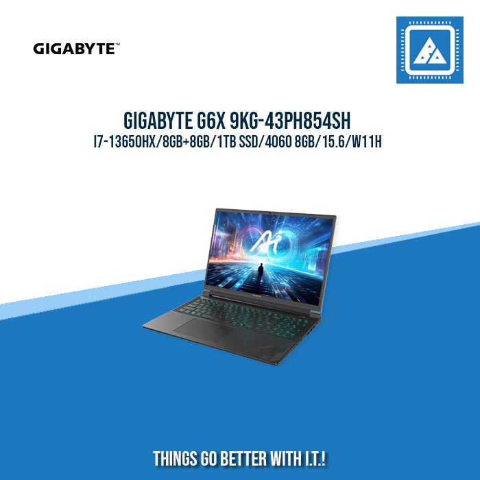 GIGABYTE G6X 9KG-43PH854SH I7-13650HX/8GB+8GB/1TB SSD/4060 | BEST FOR GAMING AND AUTOCAD LAPTOP