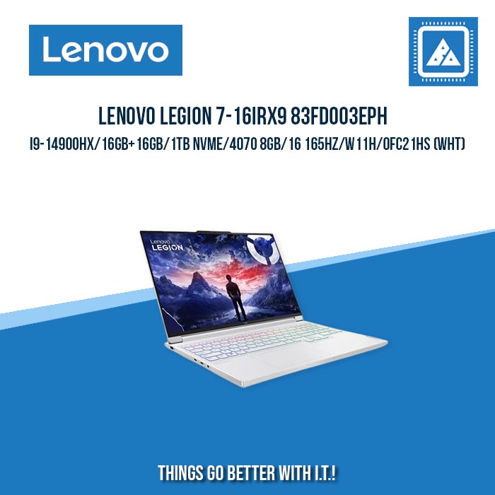 LENOVO LEGION 7-16IRX9 83FD003EPH I9-14900HX/16GB+16GB/1TB NVME/4070 8GB | BEST FOR RENDERING LAPTOP