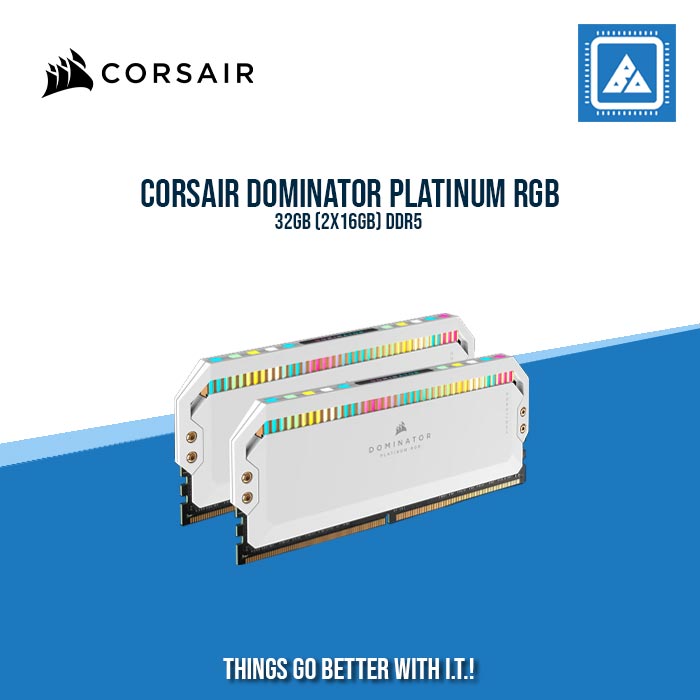CORSAIR DOMINATOR PLATINUM RGB 32GB (2X16GB) DDR5 - 5200/5600/6000/6200
