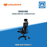 COUGAR ARGO ERGONOMIC GAMING CHAIR - ALUMINUM BASE (BLACK/BLACK ORANGE)