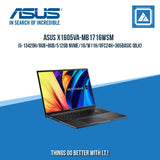 ASUS X1605VA-MB1716WSM I5-13420H/8GB+8GB/512GB NVME | BEST FOR STUDENTS AND FREELANCERS LAPTOP