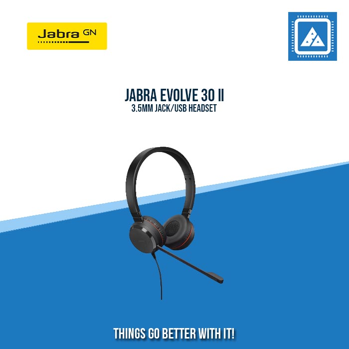 JABRA EVOLVE 30 II 3.5MM JACK/USB HEADSET