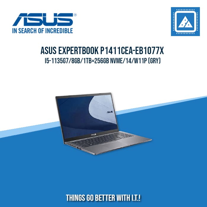 ASUS EXPERTBOOK P1411CEA-EB1077X I5-1135G7/8GB/1TB+256GB NVME | BEST FOR STUDENTS AND FREELANCERS LAPTOP