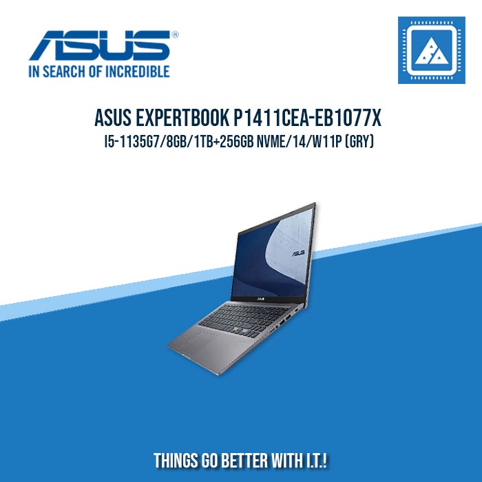 ASUS EXPERTBOOK P1411CEA-EB1077X I5-1135G7/8GB/1TB+256GB NVME | BEST FOR STUDENTS AND FREELANCERS LAPTOP