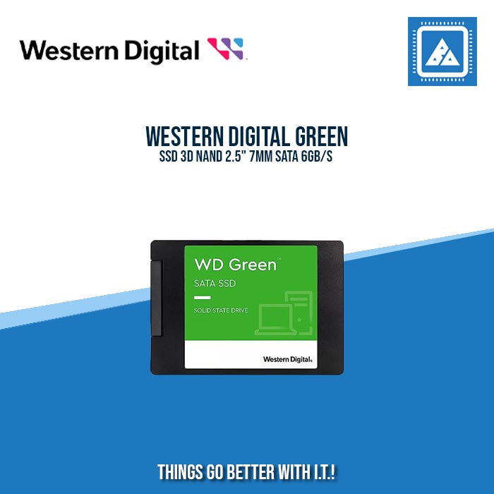 WESTERN DIGITAL GREEN SSD 3D NAND 2.5" 7MM SATA 6GB/S