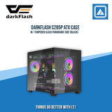 DARKFLASH C285P ATX CASE W/ TEMPERED GLASS PANORAMIC SIDE (BLACK/WHITE)