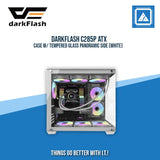 DARKFLASH C285P ATX CASE W/ TEMPERED GLASS PANORAMIC SIDE (BLACK/WHITE)
