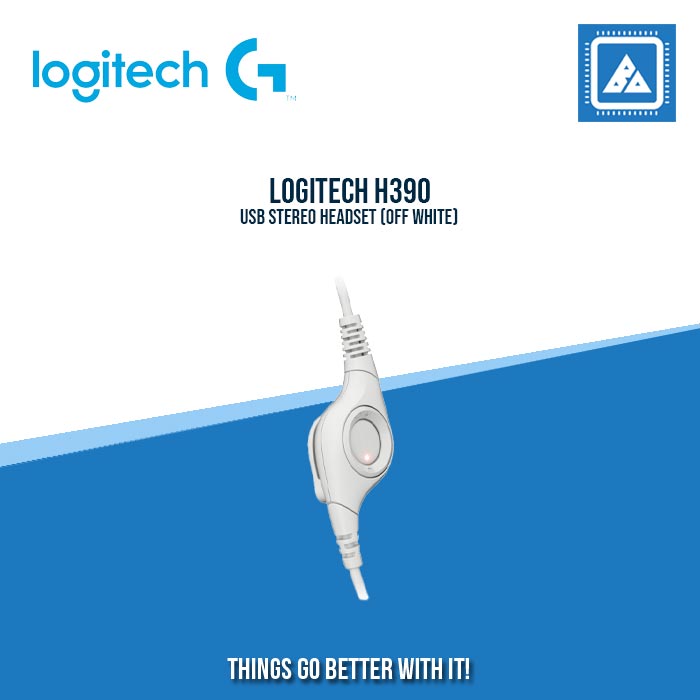 LOGITECH H390 USB STEREO HEADSET (OFF-WHITE)