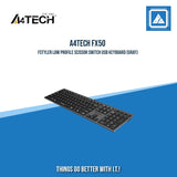 A4TECH FX50 FSTYLER LOW PROFILE SCISSOR SWITCH USB KEYBOARD (GRAY)