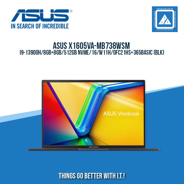 ASUS X1605VA-MB738WSM I9-13900H/8GB+8GB/512GB NVME | BEST FOR RENDERING LAPTOP