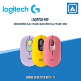 LOGITECH POP WIRELESS MOUSE BLAST (YELLOW/ BLACK| MINT/LILAC/YELLOW| ROSE)