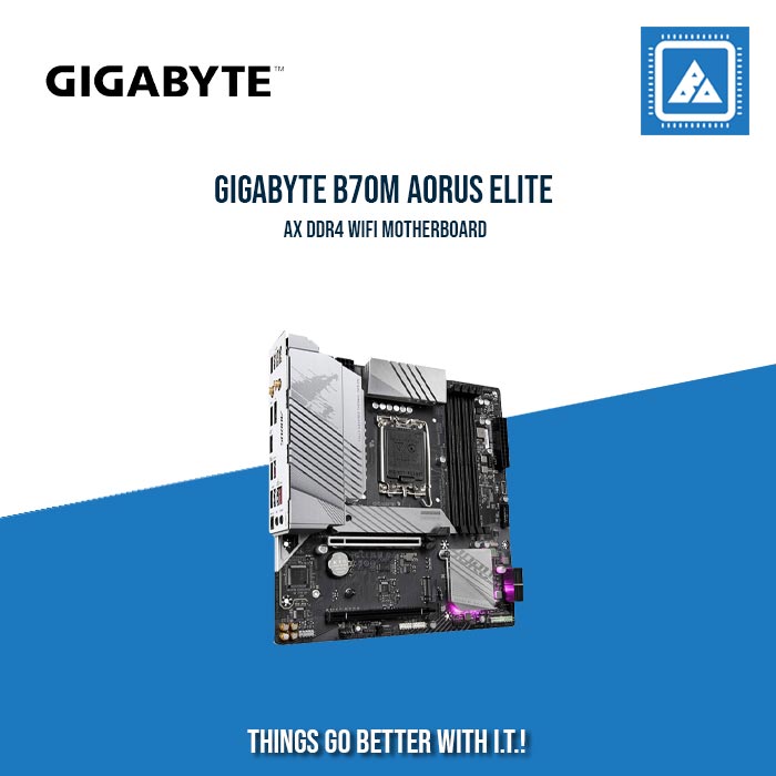 GIGABYTE B70M AUROS ELITE AX DDR4 WIFI MOTHERBOARD