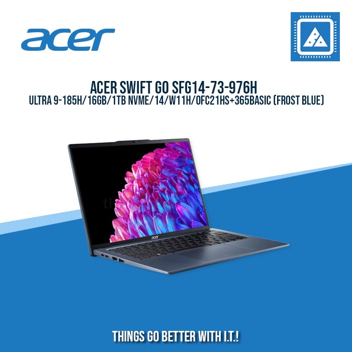 ACER SWIFT GO SFG14-73-976H ULTRA 9-185H/16GB/1TB NVME/14/W11H/OFC21HS/ BEST FOR GAMINGS AND FREELANCERS LAPTOP