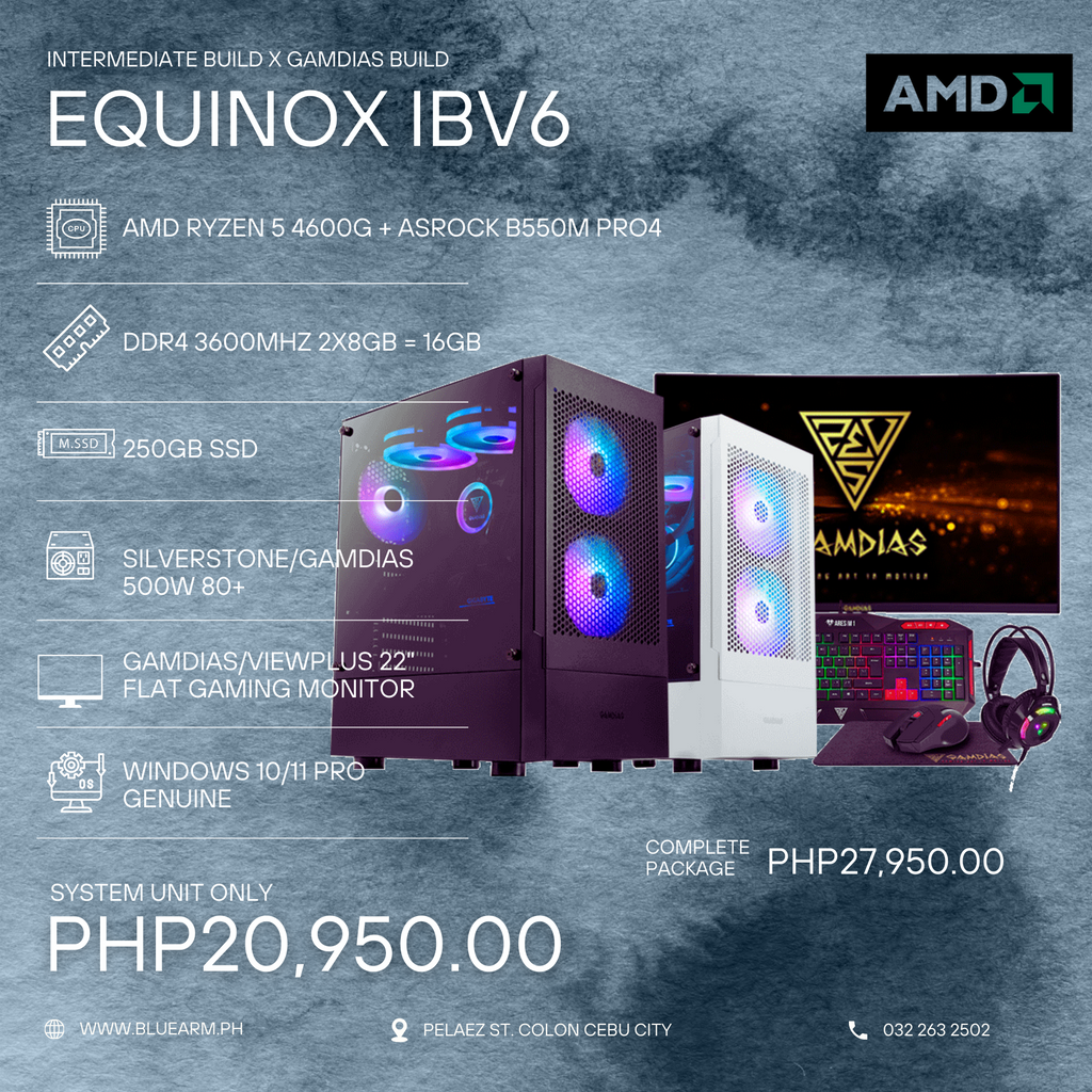 AMD RYZEN 5 4600G + ASROCK B550M PRO4 Equinox IBV6