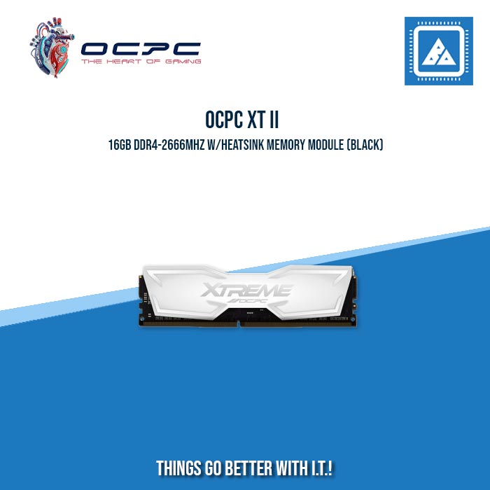 OCPC XT II 16GB DDR4-2666MHZ W/HEATSINK MEMORY MODULE (BLACK|WHITE)