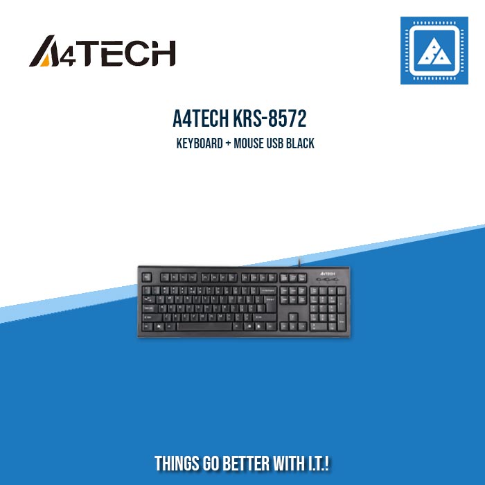 A4TECH KRS-8572 KEYBOARD + MOUSE USB BLACK