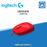 LOGITECH M105 USB MOUSE (RED)