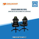 COUGAR ARMOR ONE ROYAL GAMING CHAIR STEEL BASE/3D-ARMREST/PVC-LEATHER (GOLD)